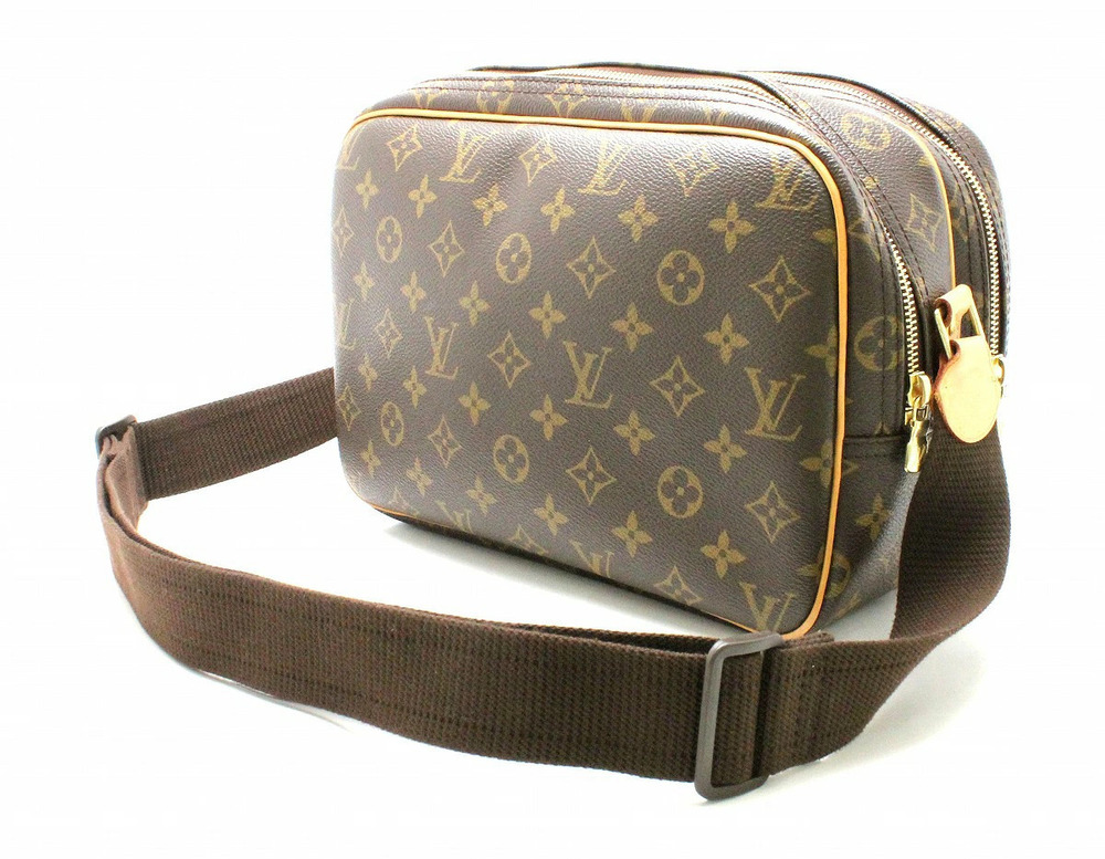 Louis Vuitton Monogram Shoulder Bag Reporter Crossbody Brown